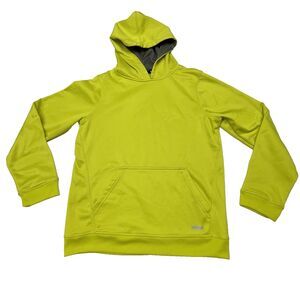 Tek Gear Performance Hoodie Neon Green Yellow Pockets Boys Size Xl